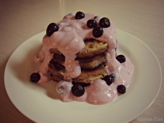 tykke, amerikanske pandekager uden sukker