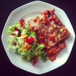 Lasagne med salat