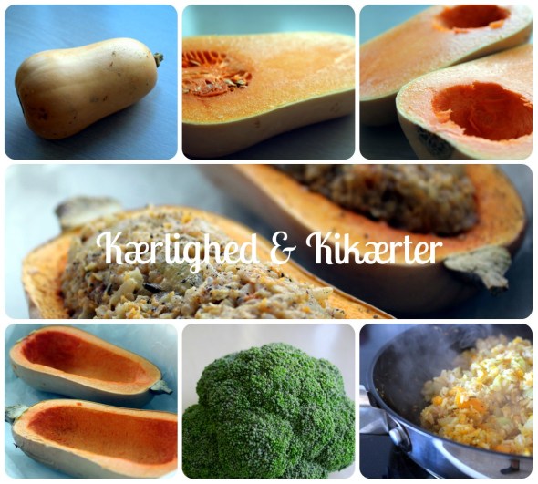 Butternut squash aftensmad fyldt