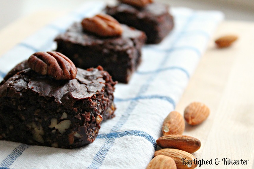vegansk chokoladekage brownie