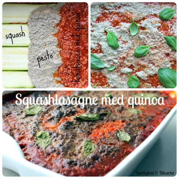 vegansk lasagne uden ost, grøntsagslasagne, sund, quinoa