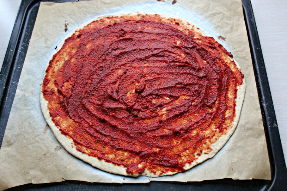 tomatpuré, sauce, pizza, vegansk