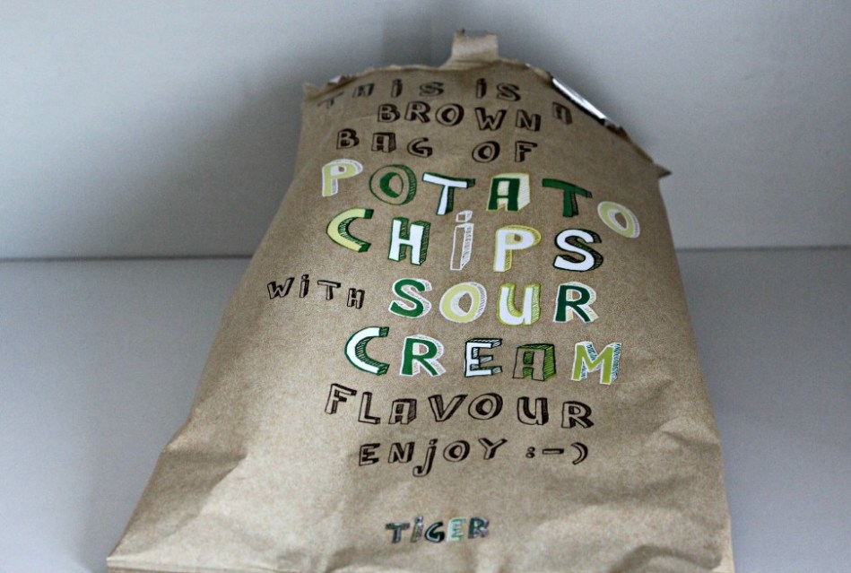 sour cream vegansk chips