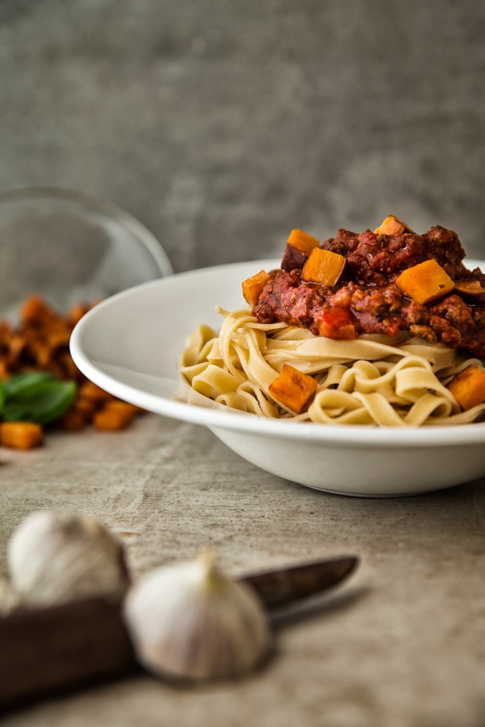 vegansk, kødsauce, pasta, bolognese